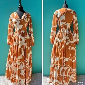 BRAND NEW - Ambition P692 - orange & cream maxi dress